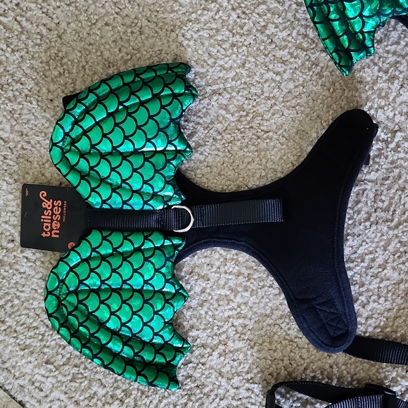 Pet Halloween costume Green Dragon Wings - Picture 4 of 9